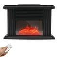 thumbnail image 4 of 2026 New Freestanding Electric Fireplace Stove Heater, With Realistic 3D Flame Effect 1000W Portable Small Fireplace Heater with Thermostat Overh, Black, 4 of 6