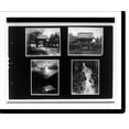 thumbnail image 2 of Historic Framed Print, [Views in Japan, two gates, mountains and lake, and waterfall], 17-7/8" x 21-7/8", 2 of 9