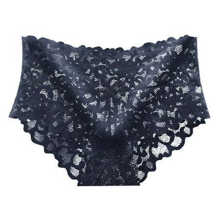 

TAIAOJING Women s Cotton Thong - 6 Pack Waist Low Panties Lace Ultra Seamless Underwear Ladies Soft Panties