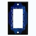 thumbnail image 5 of Metal Light Switch Plate Cover Blue Black Mandala Circle Tile Pattern MDL010, 5 of 13