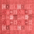 thumbnail image 1 of Ahgly Company Machine Washable Indoor Square Abstract Red Modern Area Rugs, 3' Square, 1 of 4