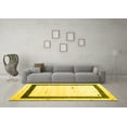 thumbnail image 3 of Ahgly Company Indoor Square Solid Yellow Modern Area Rugs, 5' Square, 3 of 4