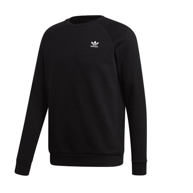 Sudadera Adidas Essential Crewneck Hombre Clásica Casual negro CH Adidas DV1600
