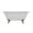 White-Gray, variant on Windsor 60 Inch Acrylic Double Ended Clawfoot Tub - Rim Faucet Drillings - Ball & Claw Feet