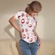 thumbnail image 3 of Fotbe Red Lips Body de Mujer con Cuello Redondo y Mangas Cortas, Sin Mangas Ajustado, Suave, Cómodo y Básico-Medium, 3 of 7