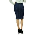 thumbnail image 3 of Bimba Women's Side Slits With Zipper High Waist Denim Pencil Skirts, 3 of 7