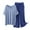 #201-Blue, variant on Censtreet Pajama Sets For Women 2 Piece Short Sleeve Pj Sets With Long Pants Sleepwear Casual Loose Lounge Sets