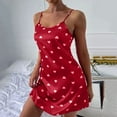 thumbnail image 2 of WTXUE Intimates | Nightshirts & Gowns Womens Sling Love Nightdress Lingerie | 1 Piece Red L, 2 of 5