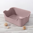 thumbnail image 2 of Pureness Bandeja De Arena para Gatos con Lados Altos Gigantes, Caja De Arena Semicerrada Inodoro para Gatos De Altura Añadida Antisalpicaduras Lavabo para Caca De Gato De Borde Alto, Paquete, 2 of 3