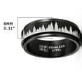 thumbnail image 3 of Metal Masters Mens Stainless Steel Forest Trees Spinner Fidget Ring Anxiety Band Outdoor 8mm, 3 of 6