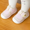 thumbnail image 6 of Siilsaa Baby Walking Shoes Sneakers Breathable Mesh Walking Shoes Hook and Loop Cartoon Non-Slip Rubber Sole Toddler Crib First Walker Shoes Pink,5.5, 6 of 8