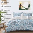 thumbnail image 4 of Blue Paisley Bedding 3 Piece Duvet Cover Set California King, Ethnic Abstract Art Vintage Soft Microfiber Comforter Cover with Zipper Closure & Pillowcases, Wrinkle & FadeResistant Quilt Cover, 4 of 9