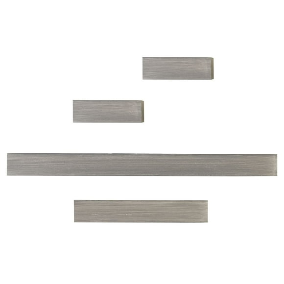 Melannco Floating Chunky Shelves, Distressed Gray, Set of 4 - 5122382