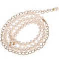thumbnail image 2 of Pearl Waist Chain Pearl Belt Women Dress Pearl Belt Decorative Pearl Chain for Girl, 2 of 2