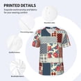 thumbnail image 3 of Vsdgher Patchwork In Country Style Mens T-Shirts Baseball Vintage Fashionable Lightweight Casual Crew Neck Slim Fit with Long Sleeves-Large, 3 of 7