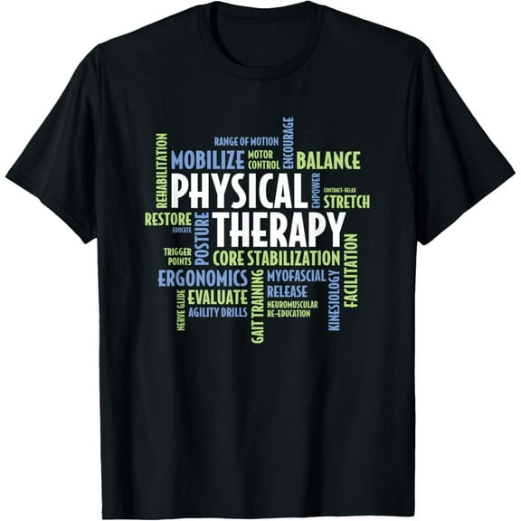 PTA and Physical Therapist PT Month Physical Therapy T-Shirt100% cotton short-sleeved shirt for both men and women