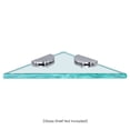 thumbnail image 3 of Dulles Glass Floating Shelf Brackets, Rounded Clamps Heavy Duty, Chrome, for Glass, Wood, Acrylic Wall Mounted Shelf Support. 1 Piece., 3 of 10