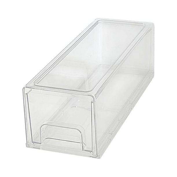 Cajas de almacenamiento para escritorio, organizador de escritorio con cajón, a prueba de polvo, acrílico transparente Medio