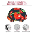 thumbnail image 5 of Easygdp Tomatoes Shower Caps for Women, Double Waterproof Layers Shower Cap, Quick Drying Bath Hair Cap Reusable, 5 of 9