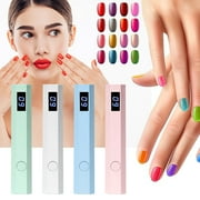 Mini UV Lamp for Gel Nails, Handheld UV Light for Nails, Portable LED Nail Lamp, Rechargeable Cordless U V Led Nail Lamp for Fast Curing, USB Small Nail Dryer with 2 Timers LED Screen