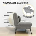 thumbnail image 5 of COMHOMA Futon Sofa Bed Modern Fabric Folding Futon Set Adjustable Recliner Sleeper Sofa Bed,Gray, 5 of 7