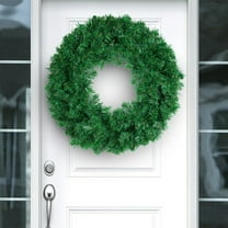 Green Christmas Wreath for Front Door, 12 inch DIY Plain Wreaths for Xmas Wreath Decor, Wall Hanging Front Door Artificial Christmas Wreaths Making Supplies for Outdoor Indoor Decoration