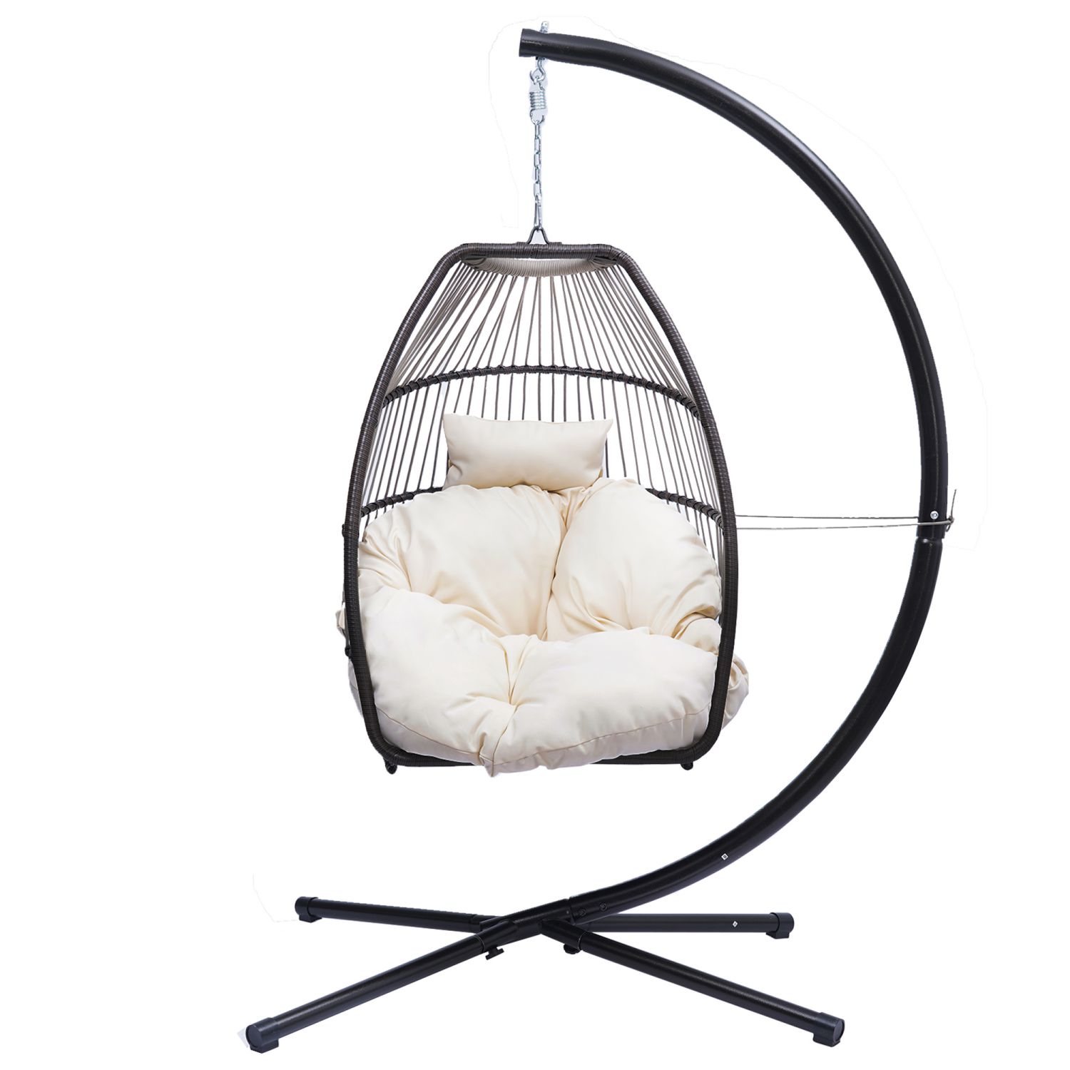 Sysdeal Premium Egg Chair Egg Shape Hanging Chair with Deep Cushion