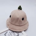 thumbnail image 3 of Children's Dinosaur Basin Hat Corduroy Basin Hat Topwoner Boys Cartoon Basin Hat With Windproof Rope, 3 of 8