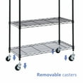 thumbnail image 3 of Favory Shelving Wire Shelf Metal Large Storage Shelves Heavy Duty Height Adjustable Commercial Grade Steel Utility Layer Shelf Rack Organizer ,Black，5tiers, 3 of 8