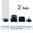 thumbnail image 5 of Uxcell Adjustable Leveling Feet 50 x 50mm Square Inserts Furniture Glide 2 Sets, 5 of 7