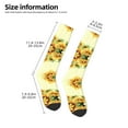 thumbnail image 2 of Rateoe Sunflowers On A Yellow Background Pattern Women’s Knee High Crew Socks,Trouser Socks Comfortable, Breathable, Moisture-Wicking and Soft, 2 of 6