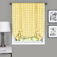 thumbnail image 2 of Achim Home Furnishing: Buffalo Yellow Plaid Modern Window Curtain Panel : 42" x 63" Tie Up Shade, 2 of 5