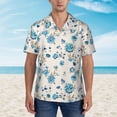 thumbnail image 4 of Goofa Rose Flowers Hawaiian Shirt for Men, Unisex Summer Beach Casual Short Sleeve Button Down Shirts,Aloha Tropical Floral print shirt-Small, 4 of 9