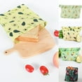 thumbnail image 1 of Sac de Conservation des Aliments Pratique, Revêtement en Cire, Coton, Pochette d'Emballage Alimentaire Réutilisable pour la Maison, 1 of 8