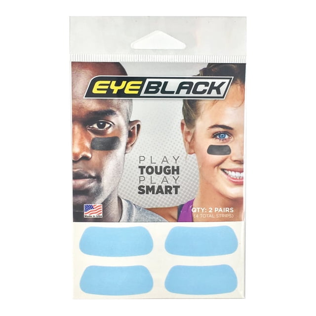 EyeBlack - Tira debajo de los ojos para equipos deportivos atléticos - Mejora el rendimiento y muestra el espíritu de equipo Cómodo, fácil de aplicar, perfecto para los ganadores de la práctica del dí