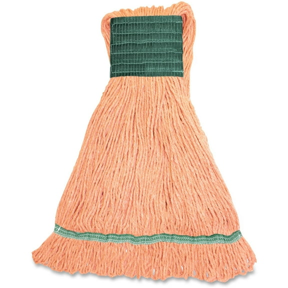 Genuine Joe GJOMOR5B, Synthetic Blend Medium Mophead, 1 Each, Orange - Synthetic Fiber, Cotton, Rayon | Bundle of 5