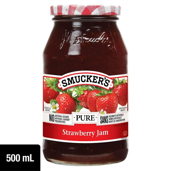 Smucker's Pure Strawberry Jam, 500 mL