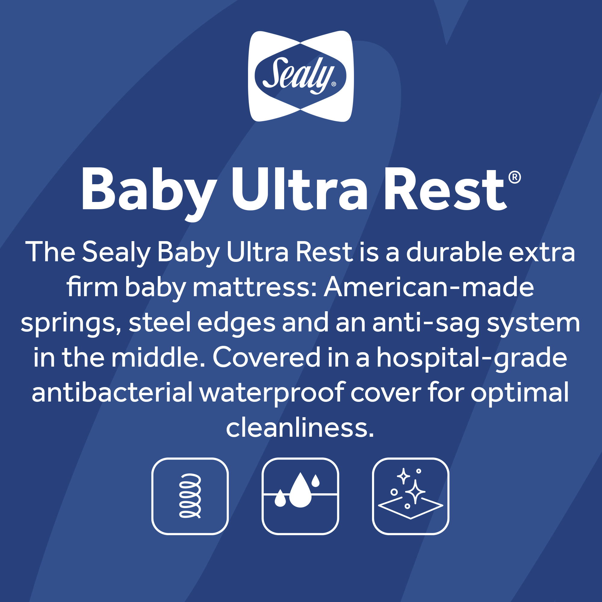 Sealy Baby Ultra Rest 2-Stage Antibacterial Baby Crib & Toddler Mattress, 204 Coil - image 5 of 15
