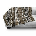 thumbnail image 3 of Zambia Soft Flannel Fleece Throw Blanket, Unique Safari Kenyan Traditional Folk Culture Retro Print, Cozy Plush for Indoor and Outdoor Use, 50" x 70", Pale and Dark Brown, by Ambesonne, 3 of 6