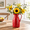 Red - Pitcher Vase, variant on Farmhouse Pitcher Vase For Flowers- Ceramic Red Decorative Your Kitchen/home Decor/office/living Room/bookshelf/mantel/-red