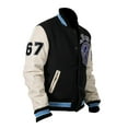 thumbnail image 3 of HIDE CRAFTS CLASSIC LEATHER New Hills Cop Axel Foley Varsity Jacket |Letterman Bomber Venom Detroit Beverly lions Jacket (US, Alpha, XX-Large, Regular, Regular, Black and White), 3 of 4
