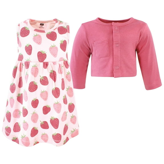 Luvable Friends Hudson Baby Dress and Blouse 2pc, Sweet Berry, 0-3M