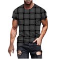 thumbnail image 1 of Shorts pour Hommes, T-Shirt à Manches Courtes Imprimé Col Rond Décontracté, 1 of 5