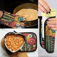 thumbnail image 5 of Yayeee Oven Mitts and Pot Holder Set of 2 Heat Resistant Kitchen Gloves Baking Hot Pad, Red Colorful Flowers with Dots, 5 of 5