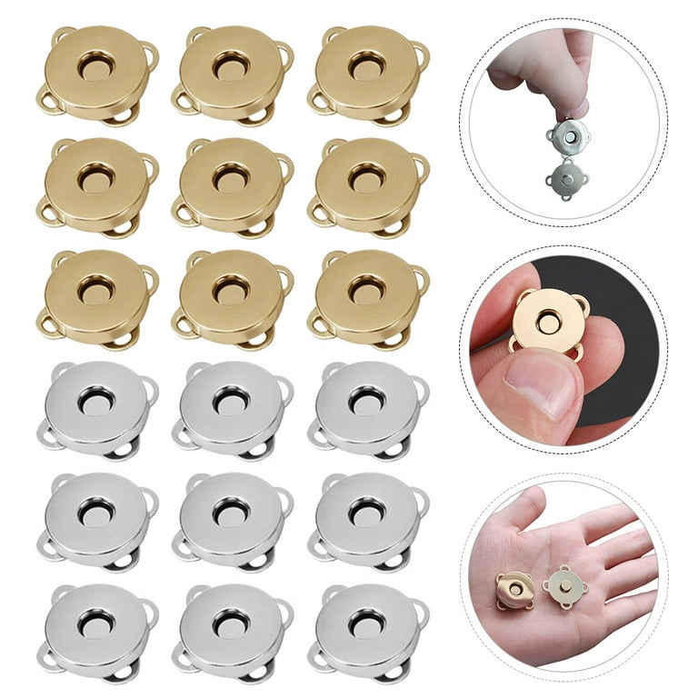  30 Sets 14mm Plum Magnetic Snap Button, Metal Sewing on Magnetic  Buttons for Clothing Snap Closure Button Fastener for Purses Bags Clothes  Handbags Sewing Craft