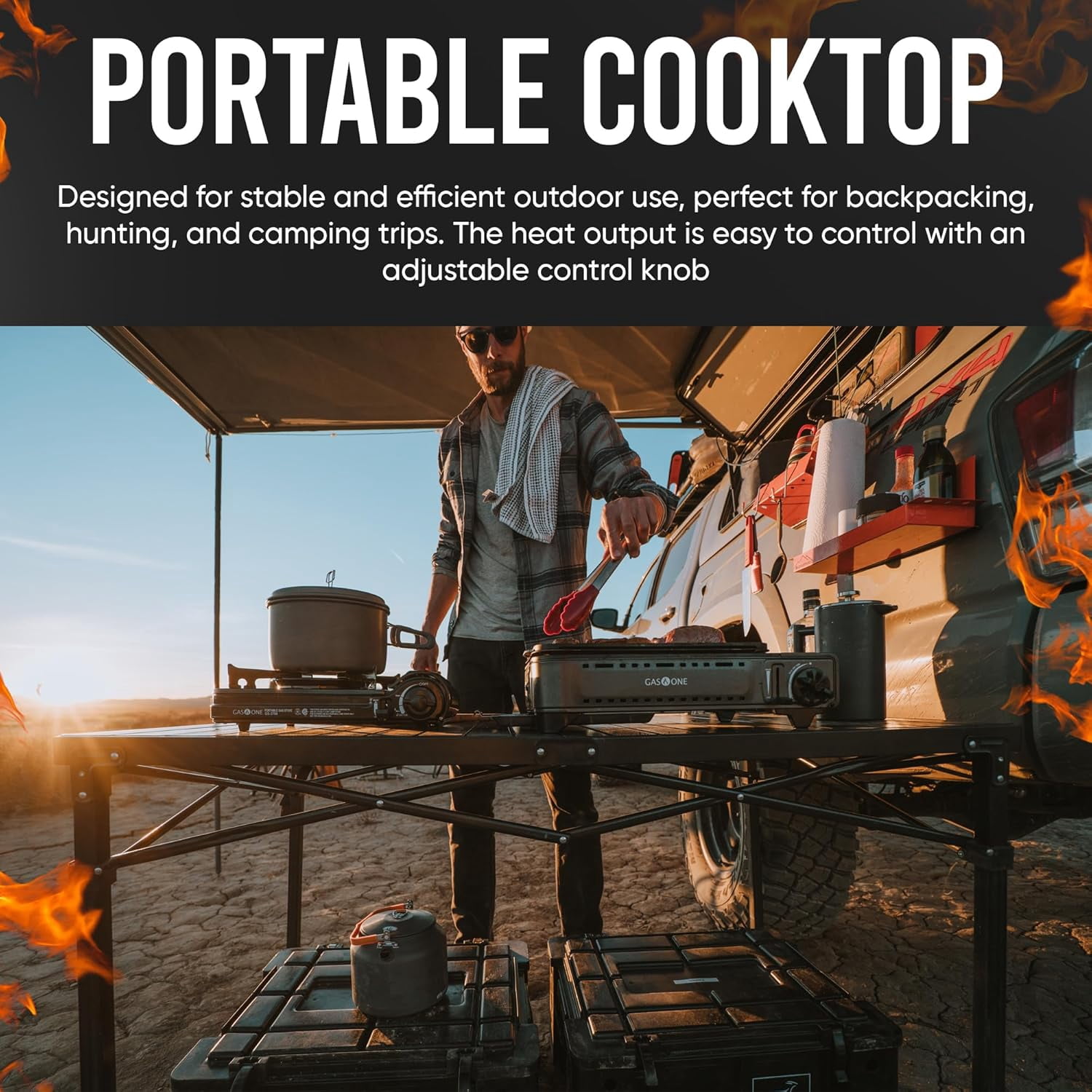 GasOne Butane or Propane Portable Grill Dual Fuel Gas Stove