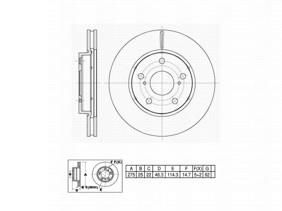 Winstop Brake Rotor, Front WS247807, Toyota RAV4 2018-2014