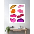 thumbnail image 2 of Paint Stains. Warm Colours. Pink. Yellow Poster Wall Art, Modern Wall Decor For Living Room Bedroom, 24x36 UNFRAMED, 2 of 3