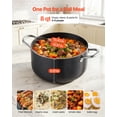 thumbnail image 5 of VEVOR Aluminum Stock Pot, 8-Quart Nonstick Ceramic Coated Pot with Glass Lid, PFOA-Free, PFAS-Free, Compatible with Gas Stoves, Induction Cooktops, Electric Stoves, for Soups, Stews, and Pasta, 5 of 9