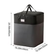thumbnail image 3 of MMJ Extra Large Moving Storage Bag 110L Heavy Duty Waterproof Packing Tote Zipper Reinforced Handles Clothes Bedding Travel Organizer, 3 of 6